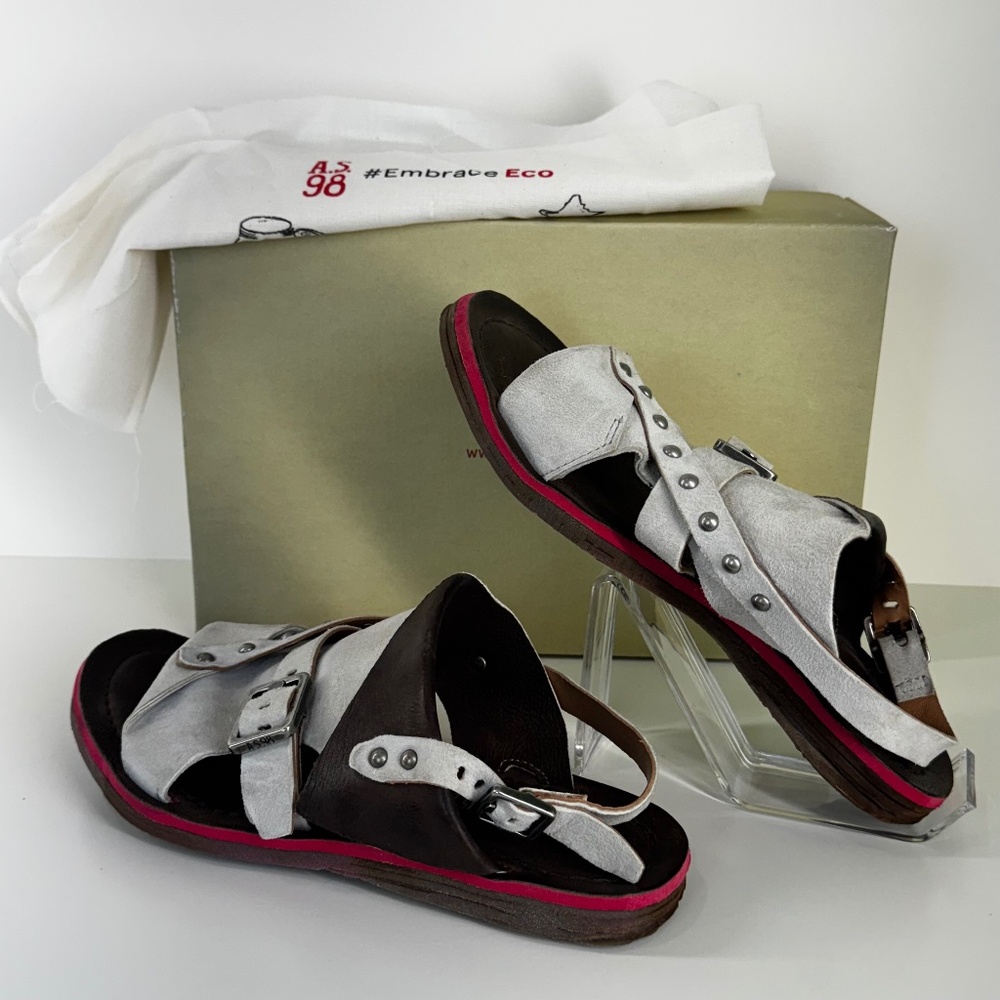 A.S. 98 BARANBY Leather Sandals | Size 40 EU (US 9.5)
